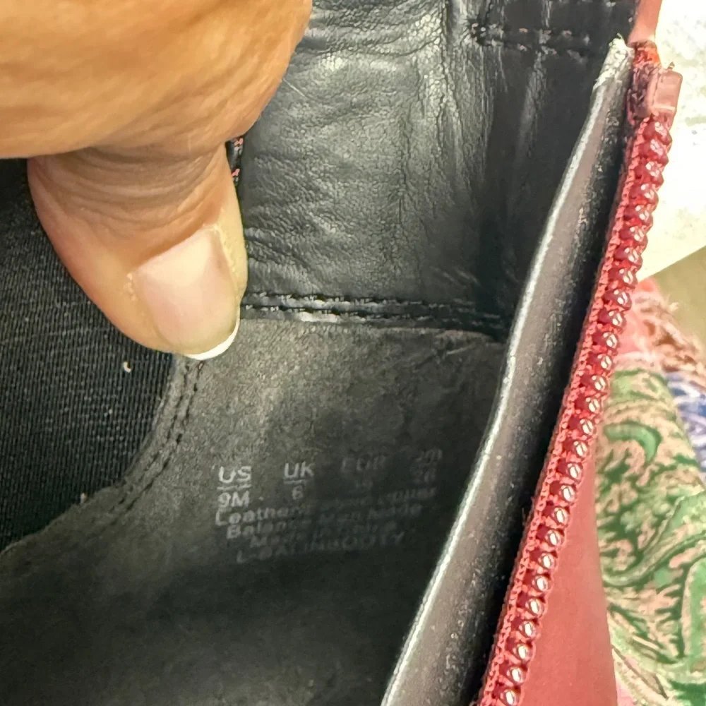 Franco Sarto Burgundy Leather Mini Boots Size 9 - Picture 6 of 6